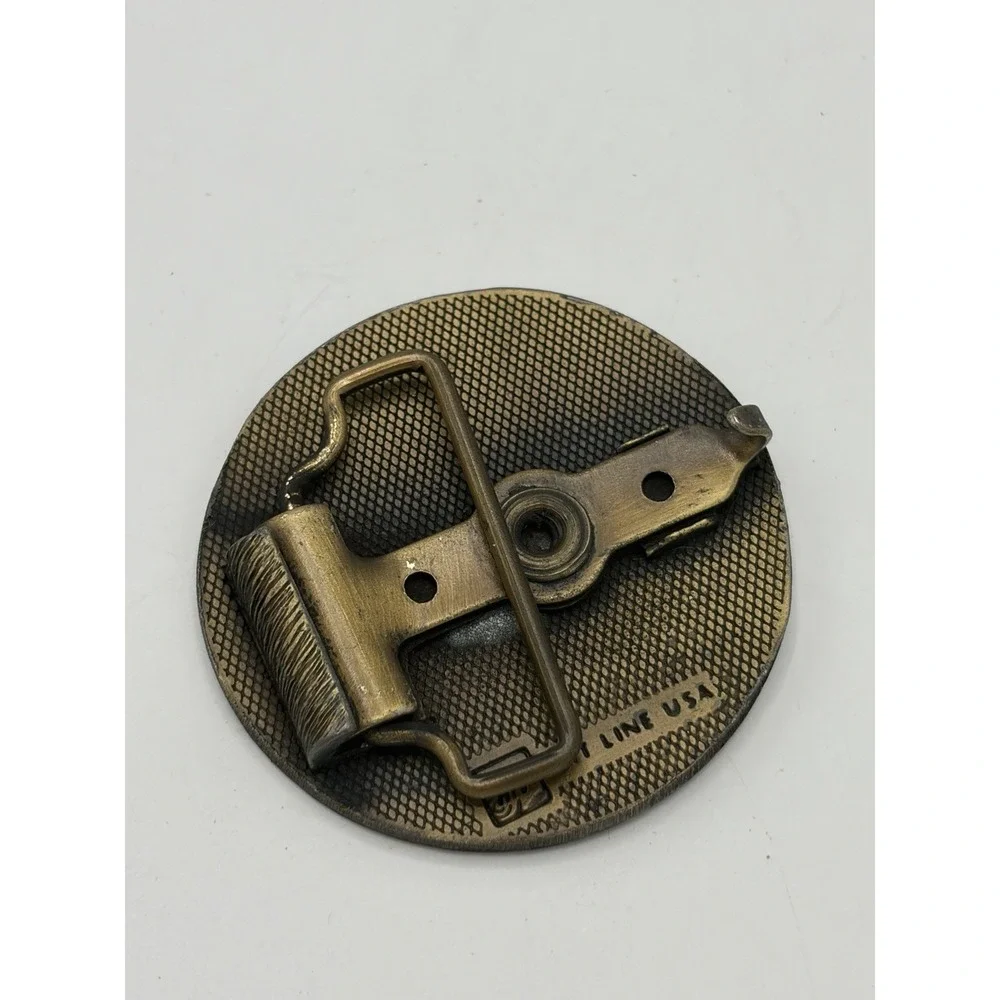 Northern Coal Company Belt Buckle Bronze Vintage Circular N Logo Hit Line USA